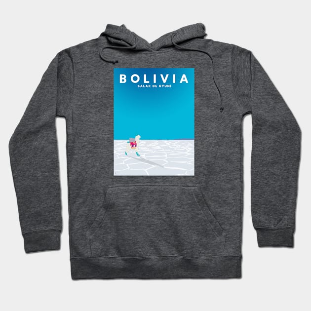 Bolivia Salt Flats Travel Poster Hoodie by lymancreativeco